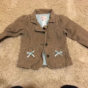 Corduroy polka dot jacket size 3T
